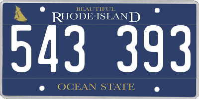 RI license plate 543393