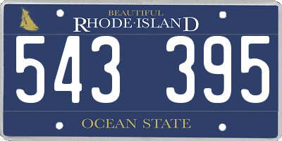 RI license plate 543395