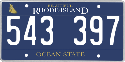 RI license plate 543397