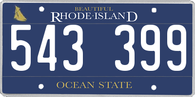 RI license plate 543399