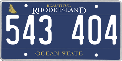 RI license plate 543404