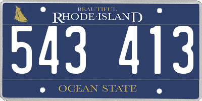RI license plate 543413