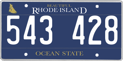 RI license plate 543428