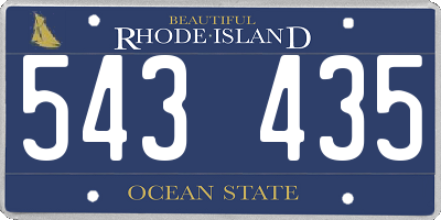 RI license plate 543435