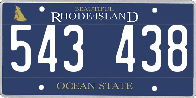 RI license plate 543438
