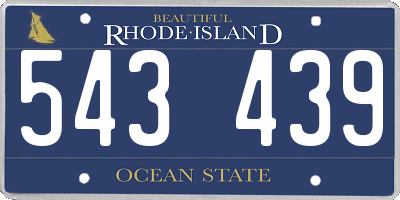 RI license plate 543439