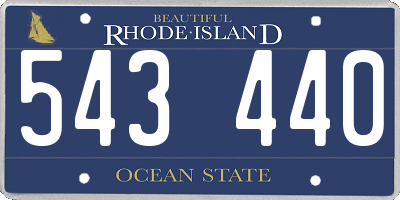 RI license plate 543440