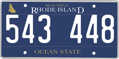 RI license plate 543448
