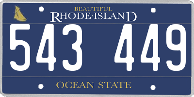 RI license plate 543449