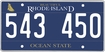 RI license plate 543450