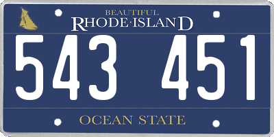 RI license plate 543451