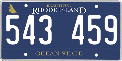 RI license plate 543459