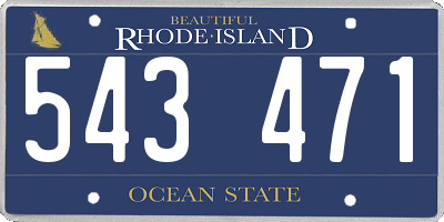 RI license plate 543471