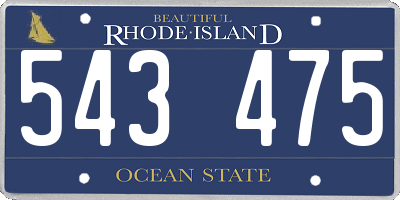 RI license plate 543475