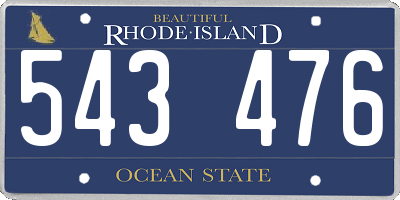 RI license plate 543476