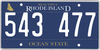 RI license plate 543477