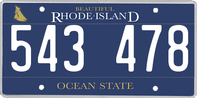 RI license plate 543478
