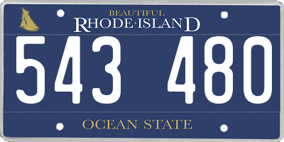 RI license plate 543480