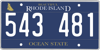 RI license plate 543481