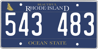 RI license plate 543483