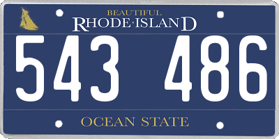 RI license plate 543486