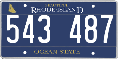 RI license plate 543487