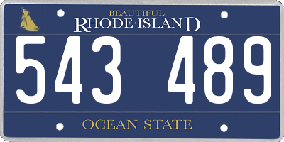 RI license plate 543489