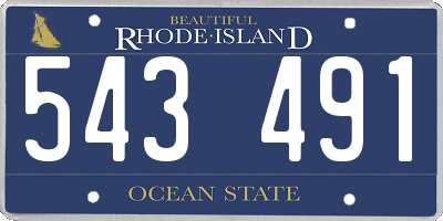 RI license plate 543491