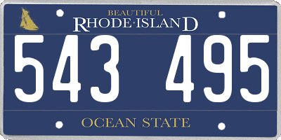 RI license plate 543495