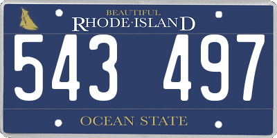 RI license plate 543497