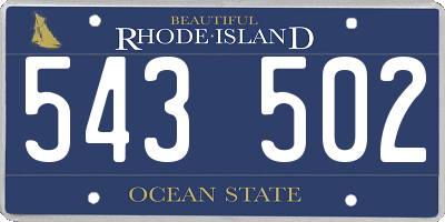 RI license plate 543502