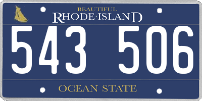 RI license plate 543506