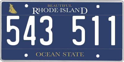 RI license plate 543511
