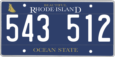RI license plate 543512