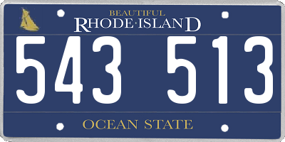 RI license plate 543513