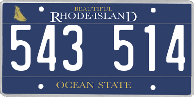 RI license plate 543514