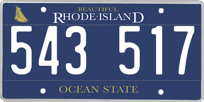 RI license plate 543517