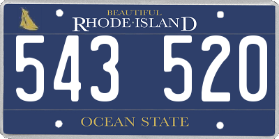 RI license plate 543520