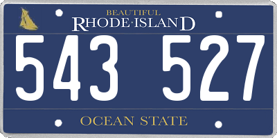 RI license plate 543527
