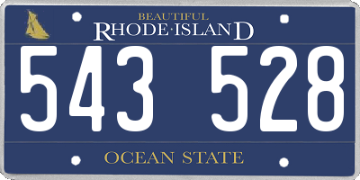 RI license plate 543528