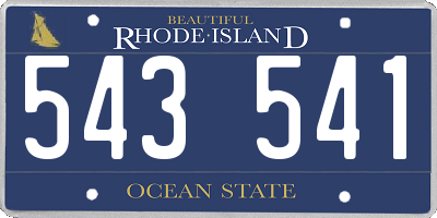 RI license plate 543541