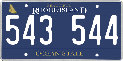RI license plate 543544
