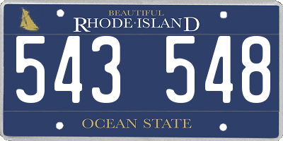 RI license plate 543548