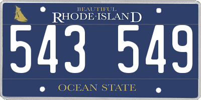 RI license plate 543549