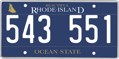 RI license plate 543551