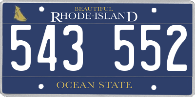 RI license plate 543552