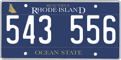 RI license plate 543556
