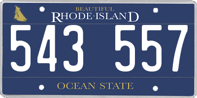 RI license plate 543557