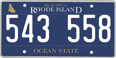 RI license plate 543558