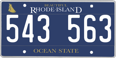 RI license plate 543563